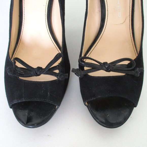 Marc Fisher "Violat" Womens Black Suede .5" Platform Peep w/3.5" Heel- Size 8.5M - Picture 8 of 11